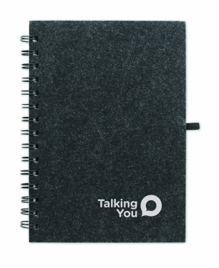 Logotrade promotional merchandise image of: A5 RPET felt cover notebook